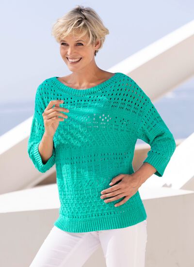Pullover in Feinbouclé 