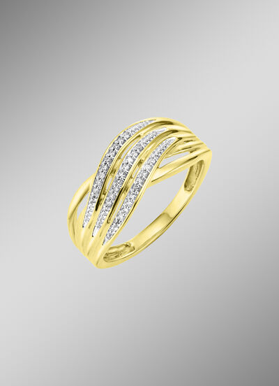 Verschlungener Diamant-Damenring 