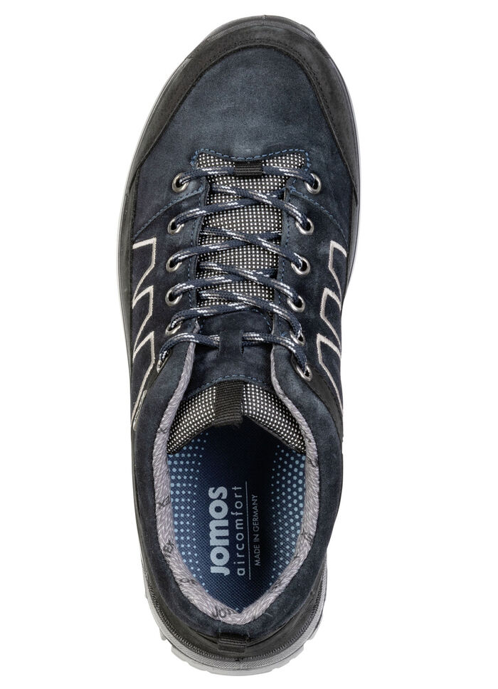 Atmungsaktive Herren-Schn&uuml;rschuhe, Weiite K, mit herausnehmbarem Fussbett DUNKELBLAU-SCHWARZ