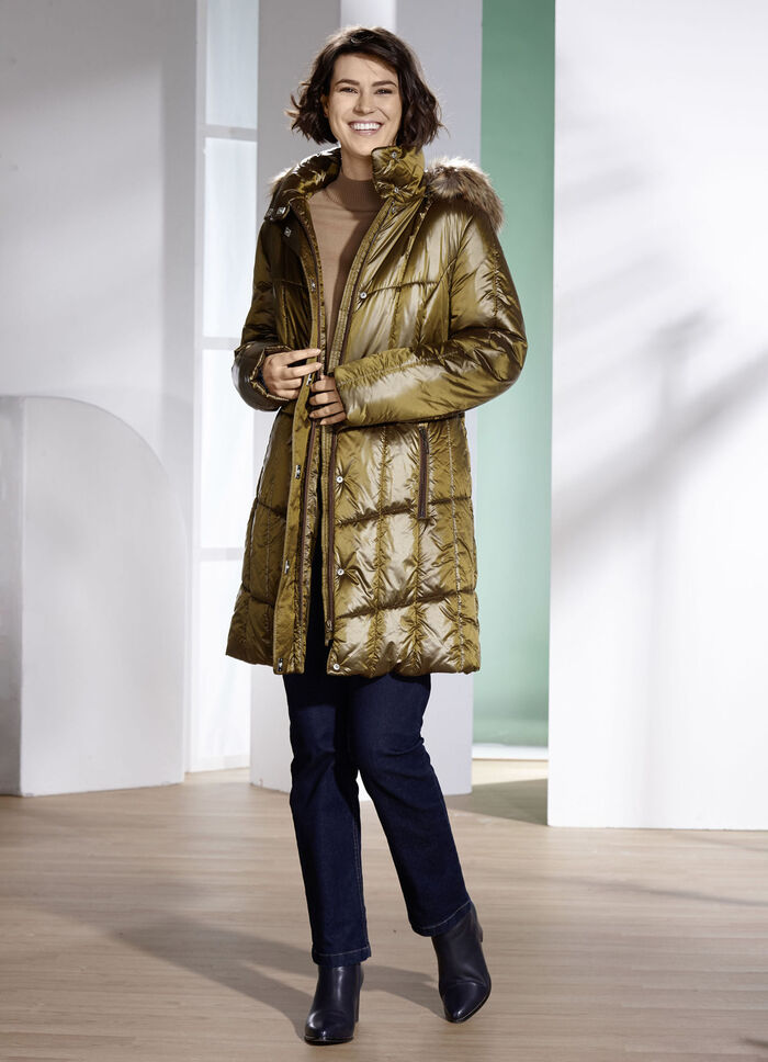 Kurzmantel mit elastischen Windfangärmeln 