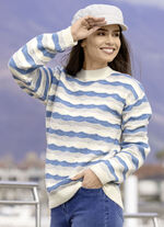 Pullover mit Wellenmuster 