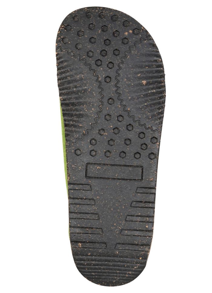 Gemini, komfortable Damen-Hausschuhe, Weite G, mit herausnehmbarem Fussbett GR&Uuml;N