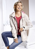 Funktionsjacke mit Bl&uuml;tenmotive-Dessin 