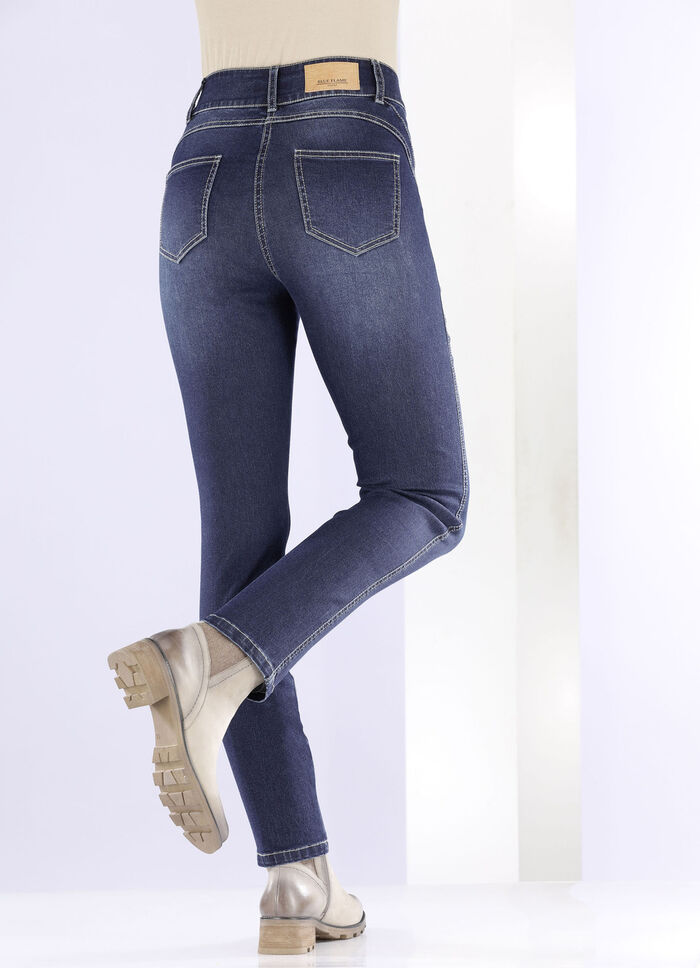 Shaping-Jeans in 4-Pocket-Form DUNKELBLAU