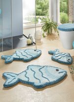 Pflegeleichte Badgarnitur ideal f&uuml;r Allergiker BLAU