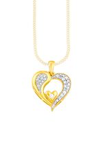 Romantischer Herz-Anh&auml;nger mit Diamanten 