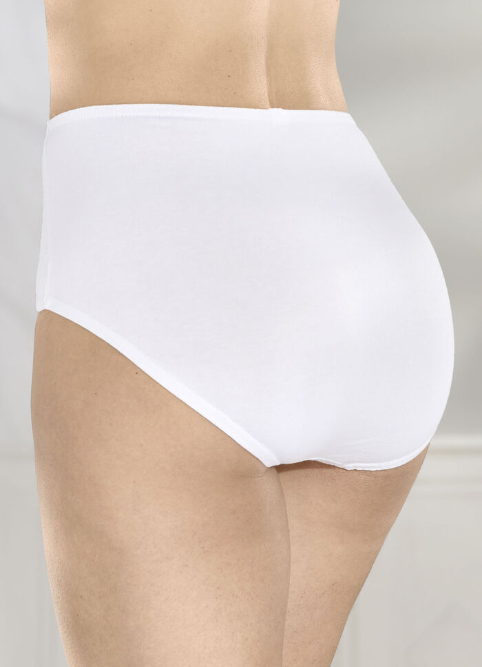 Fünferpack Slips mit elastischen Spitzeneinsätzen 