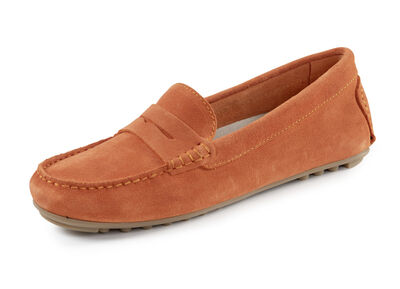 ELENA EDEN Mokassin-Slipper aus geschmeidigem Rind-Veloursleder 