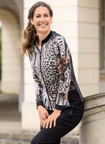 Blusenjacke mit Netzt&uuml;ll  