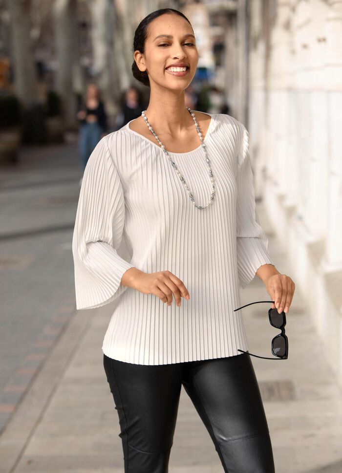 Tunika aus duftigem Plisse&eacute; 