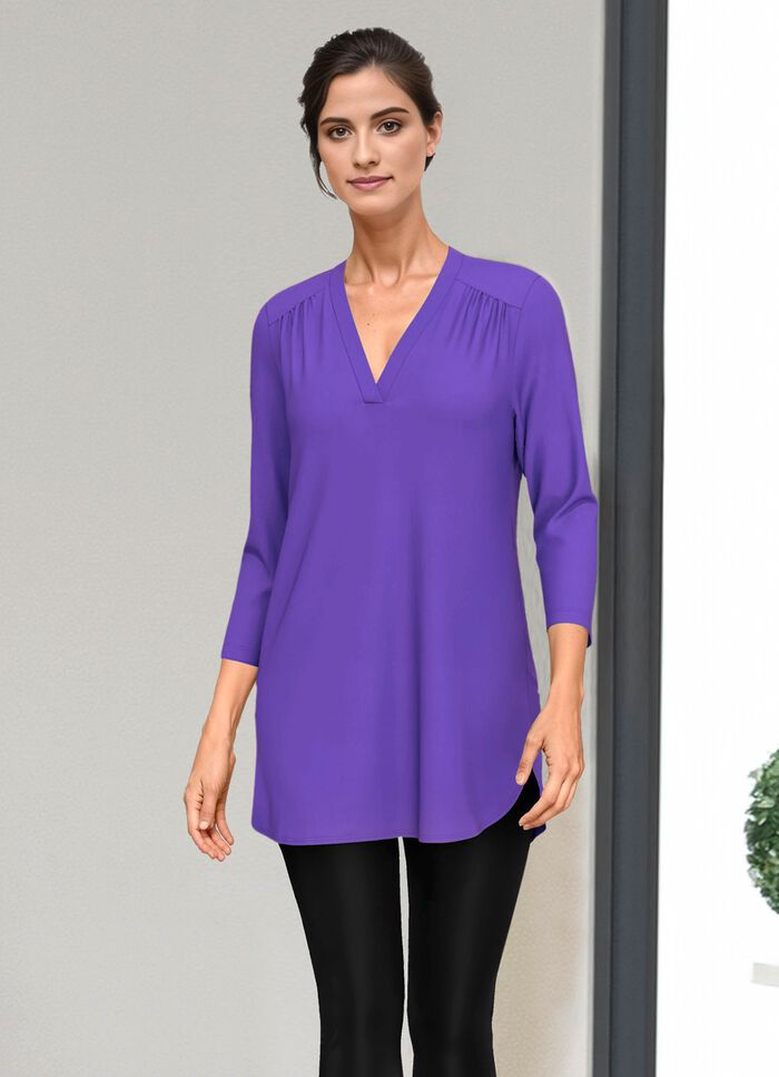 Shirt-Tunika mit V-Ausschnitt 