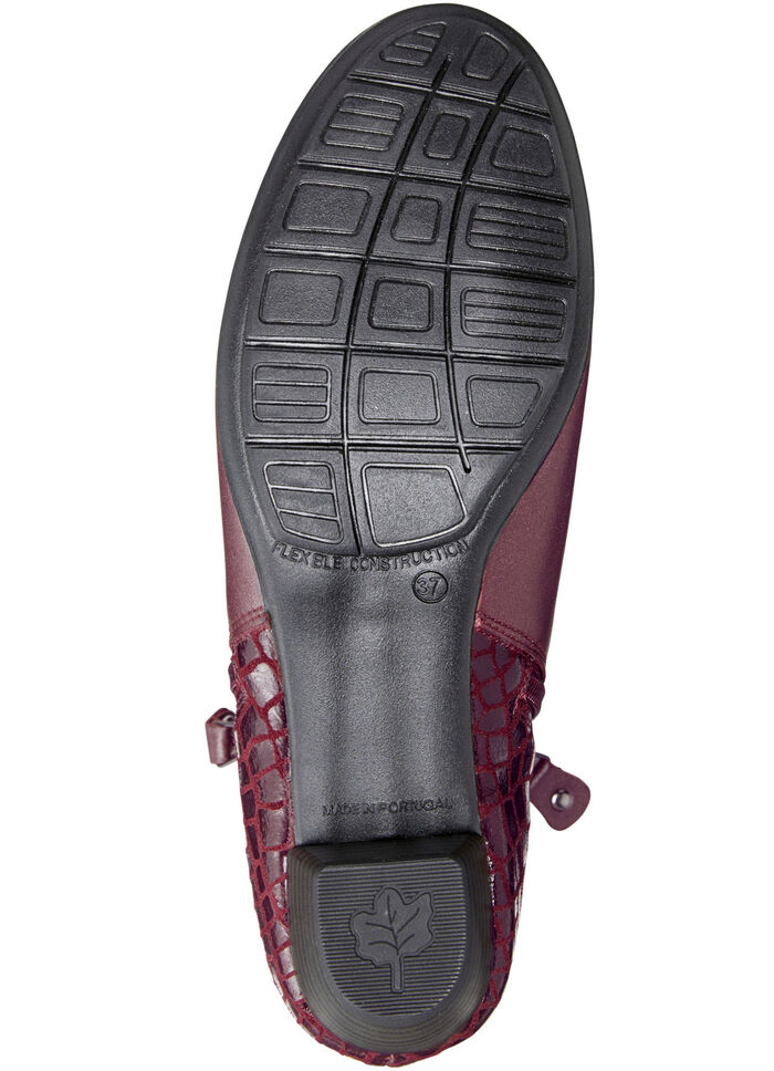 ELENA EDEN, elegante Damen-Stiefeletten, Weite G, mit herausnehmbarem Fussbett BURGUND