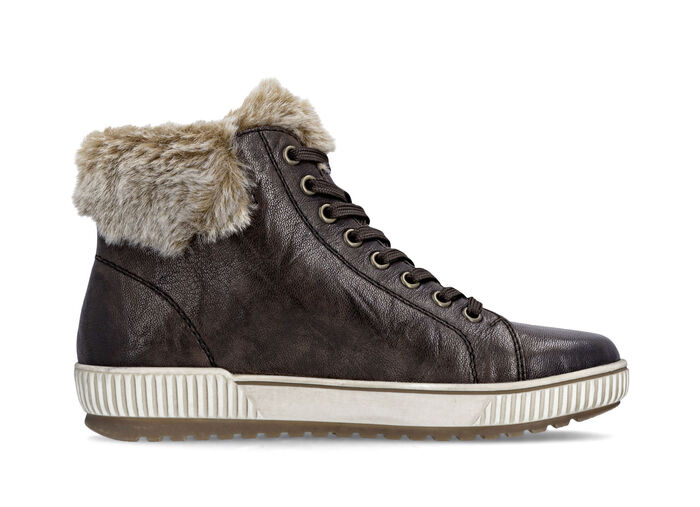Remonte, gefütterte Damen-Boots, Winterschuhe, Weite G, mit herausnehmbarem Fussbett DUNKELBRAUN