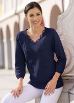 Pullover mit dekorativem Ausschnitt MARINE