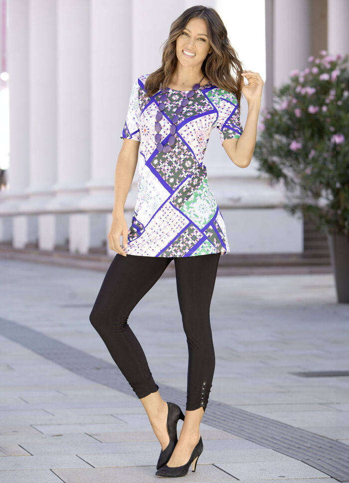 Longshirt mit Rundhalsausschnitt 