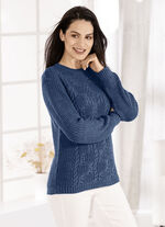 Pullover in Strickmix NACHTBLAU