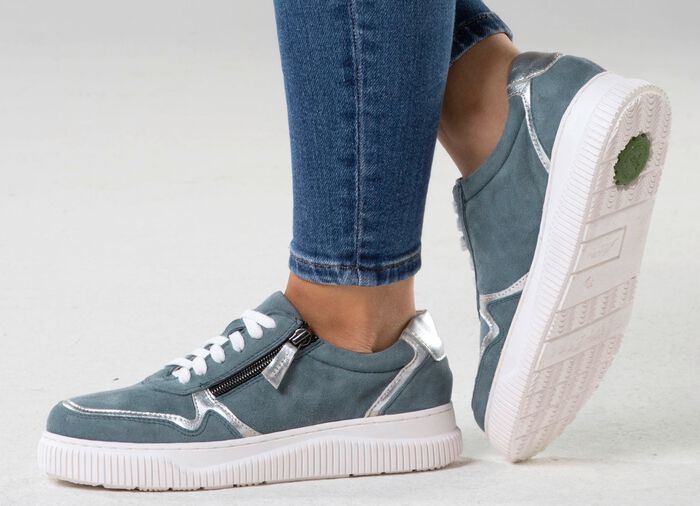 ELENA EDEN Sneaker mit Kontrast-Bes&auml;tzen JEANS