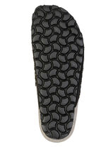 ELENA EDEN, leichte Damen-Pantoletten, Weite G, mit Lederfussbett SCHWARZ