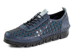 Gemini Schnürschuh aus gelochtem Nappaleder BLAU