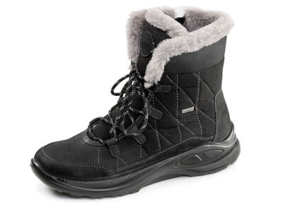 Gefütterte Damen-Boots, Winterschuhe, Weite H, mit Reissverschluss 