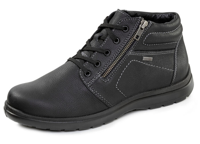 GINO GALANTE, gefütterte Herren-Boots, Winterschuhe, Weite H, mit Reissverschluss SCHWARZ