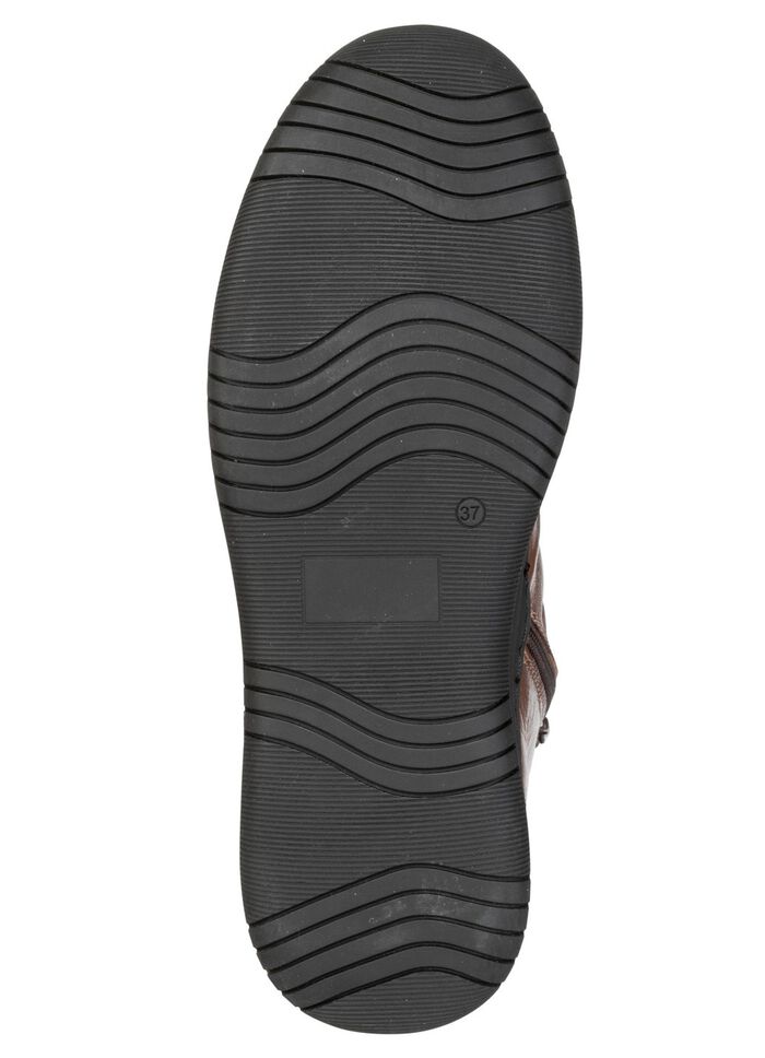 Gemini, modische Damen-Boots, Winterschuhe, Weite G, mite herausnehmbarem Fussbett MOKKA