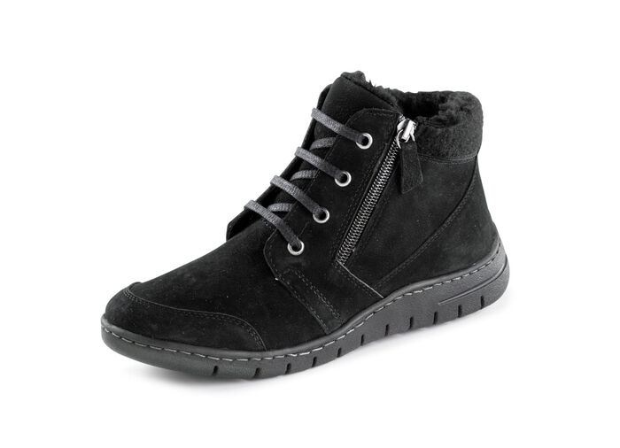 ELENA EDEN, gefütterte Damen-Boots, Winterschuhe, Weite H, mit herausnehmbarem Fussbett SCHWARZ