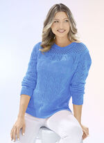Pullover in Mustermix JEANSBLAU