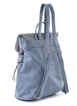 Rucksack mit Überschlag und Drehschloss JEANS-GRAU