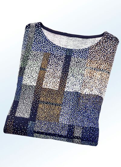 Shirt mit farbbrillantem Inkjet-Druck in 2 Farben 