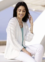 Strickjacke mit Ajourdessin 