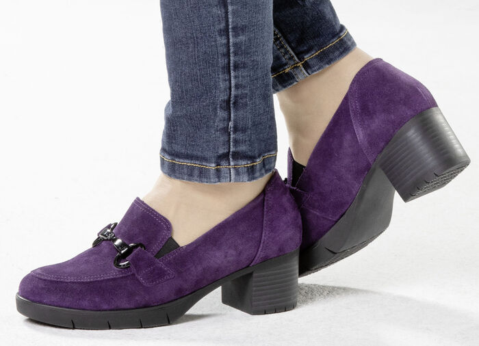 Waldl&auml;ufer, bequemer Damen-Trotteur, Weite H, mit herausnehmbarem Fussbett LILA