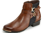 Caprice, schicke Damen-Stiefeletten, Weite G, mit herausnehmbarer Decksohle BRAUN-DUNKELBRAUN