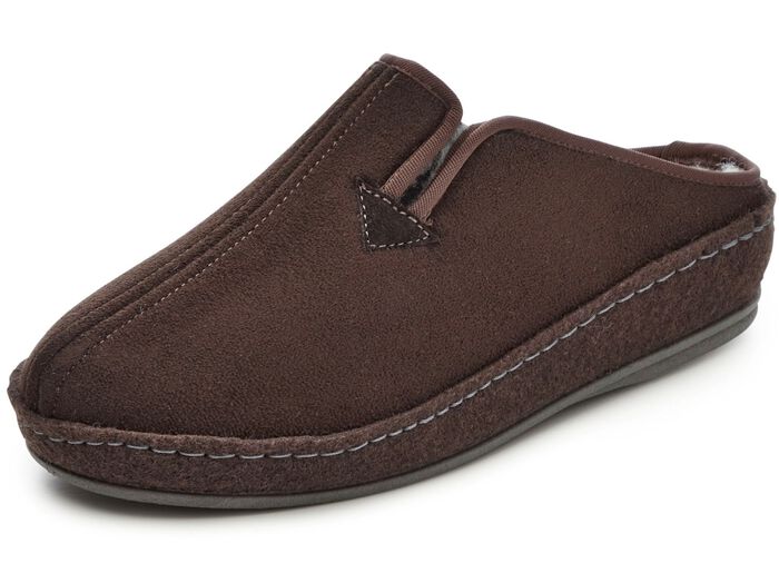 Atmungsaktive Herren-Hausschuhe, mit Schurwolle 