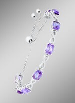 Edles Armband mit echt Amethyst 