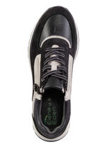 ELENA EDEN, trendige Damen-Sneaker, Weite G, mit herausnehmbarem Fussbett SCHWARZ-KIESEL