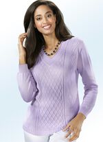 Pullover mit Rautenstruktur FLIEDER