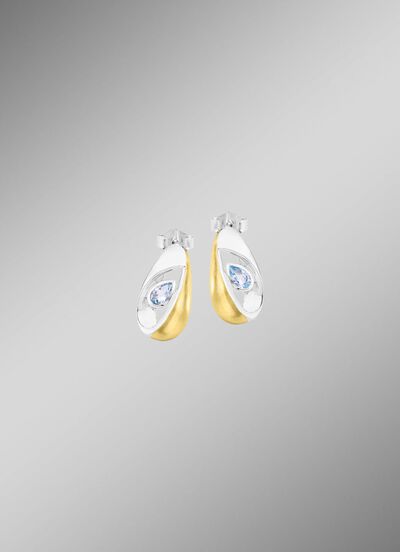 Schicke Ohrstecker mit Blautopas 