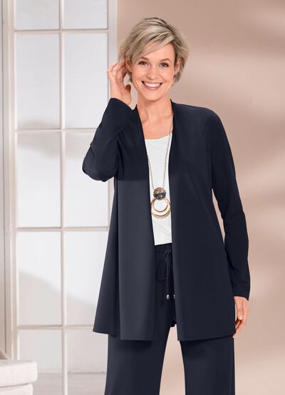 Shirtjacke in verschlussloser Form in 4 Farben 