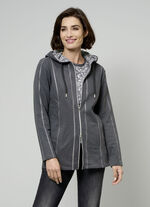 Sweatjacke mit seitlichen Eingrifftaschen 