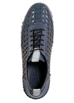 Gemini Schnürschuh aus gelochtem Nappaleder BLAU