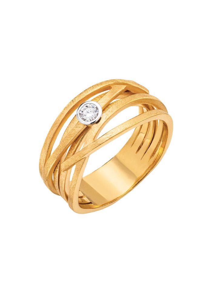 Edler Damenring mit Brillant 