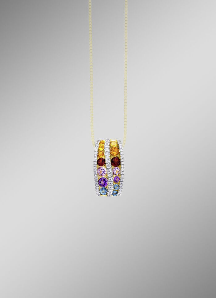 Multicolor Anhänger aus Gold 