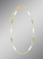 Schmuckset, 3-teilig, aus Messing mit Kristallsteinen 