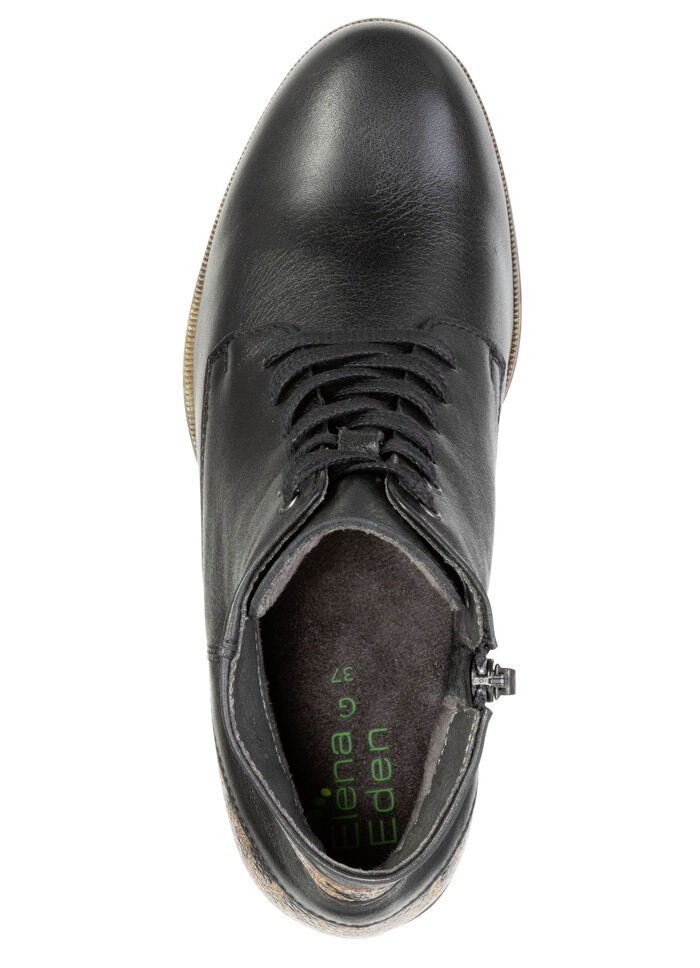 ELENA EDEN, trendige Damen-Stiefeletten, Weite G, mit herausnehmbarem Fussbett SCHWARZ-BRAUN