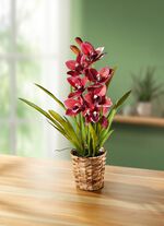 Orchidee aus Kunst- und Textilmaterial 