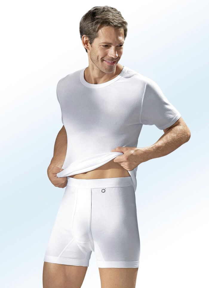 Pfeilring Dreierpack Unterhosen aus Feinripp, weiss 