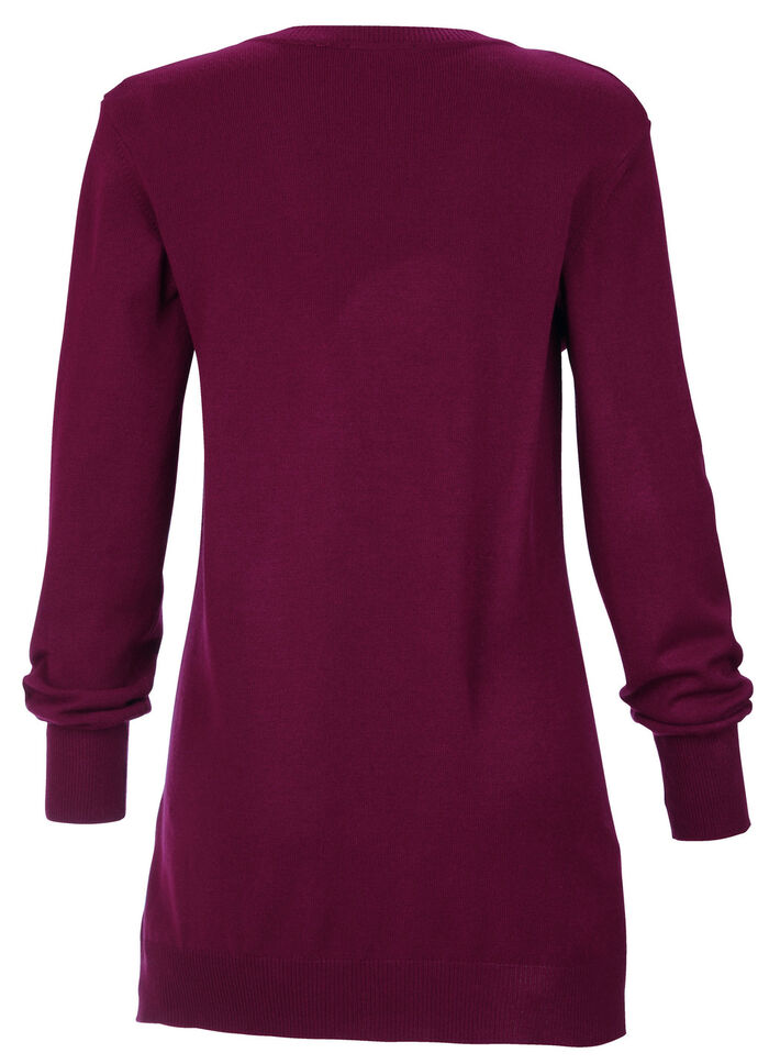 Strickjacke mit Modal  BEERE