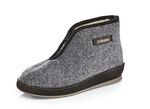 Atmungsaktive Damen-Hausschuhe, mit Reissverschluss GRAU-SCHWARZ
