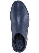 Gemini, bequeme Damen-Stiefeletten, Weite G, mit herausnehmbarem Fussbett BLAU